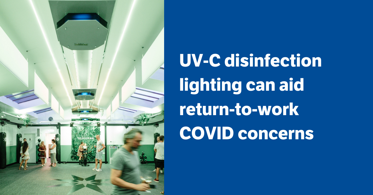 Powercor UV-C disinfection lighting for offices, retail and hospitality