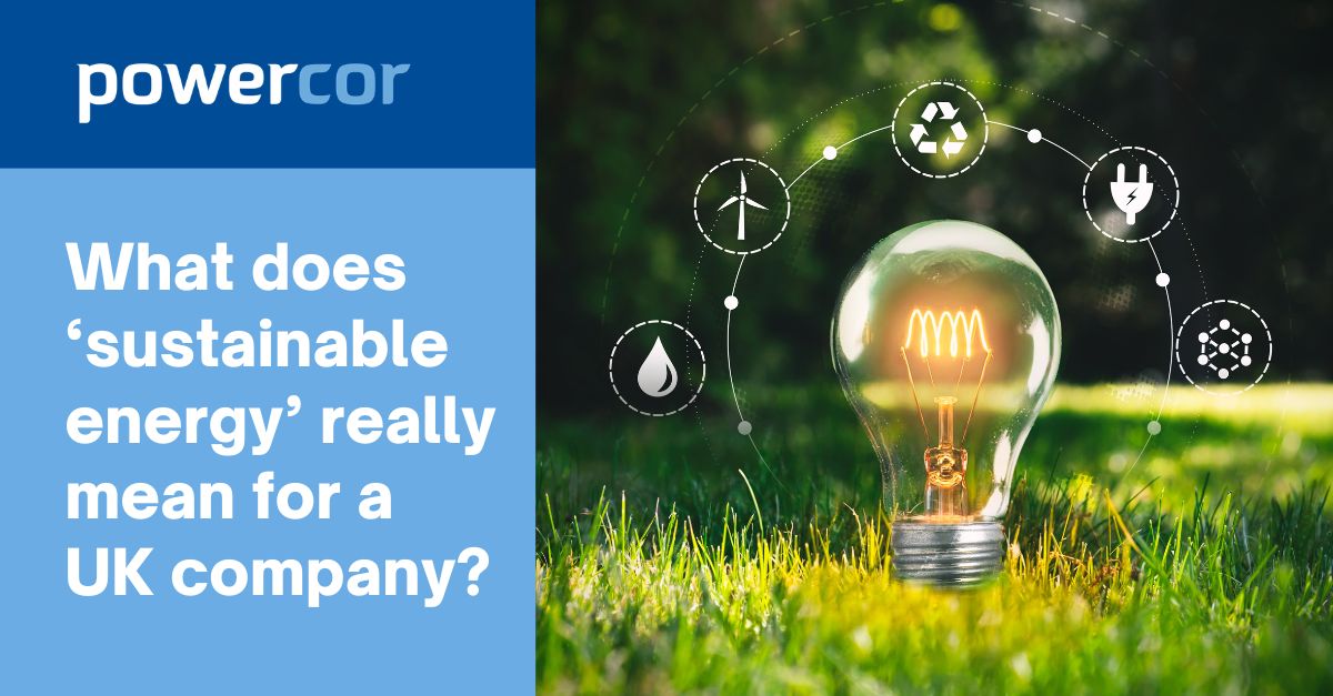 What does sustainable energy mean for a company?